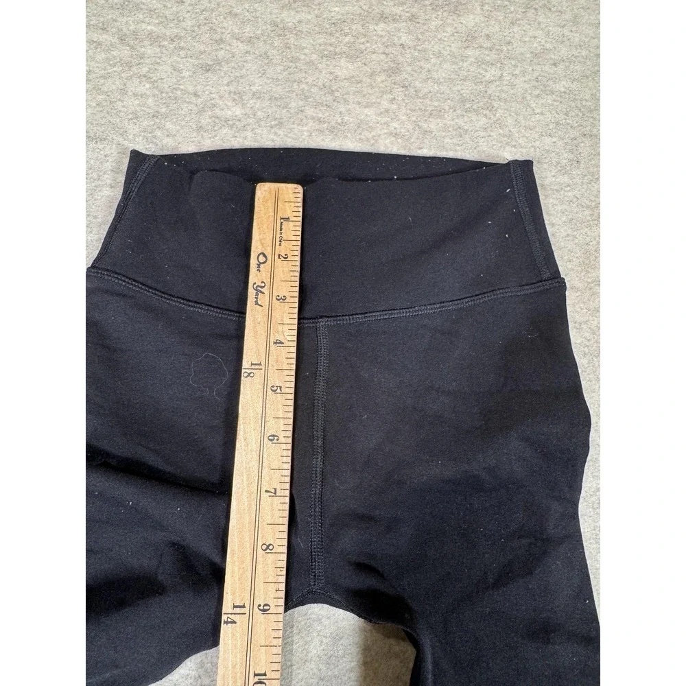 Lululemon Leggings Womens 2 Black‎ High Rise Ankle Jacquard Knit Yoga Athletic